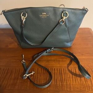 Coach forest green Kelsey purse